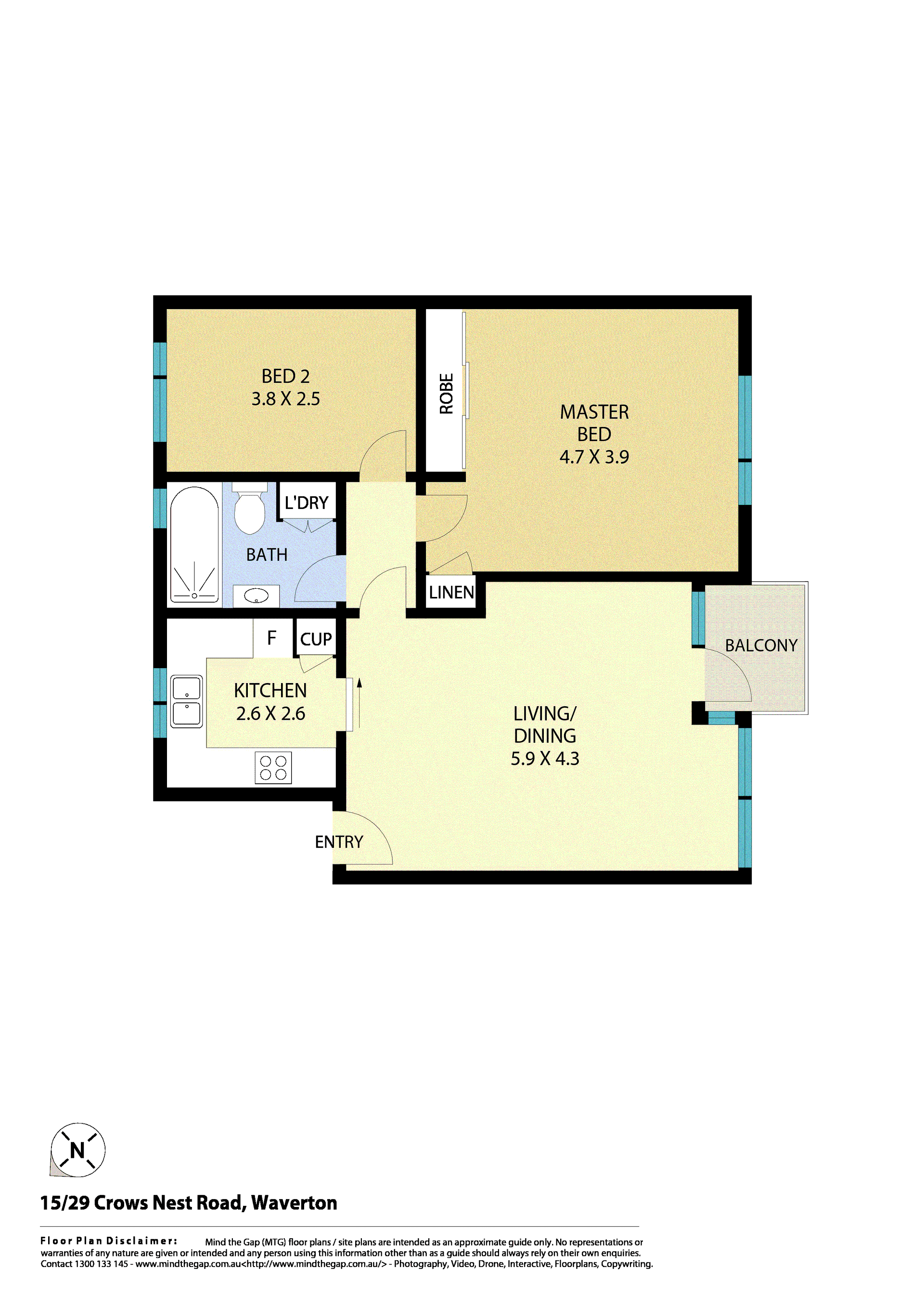 15/29 Crows Nest Road, Waverton NSW