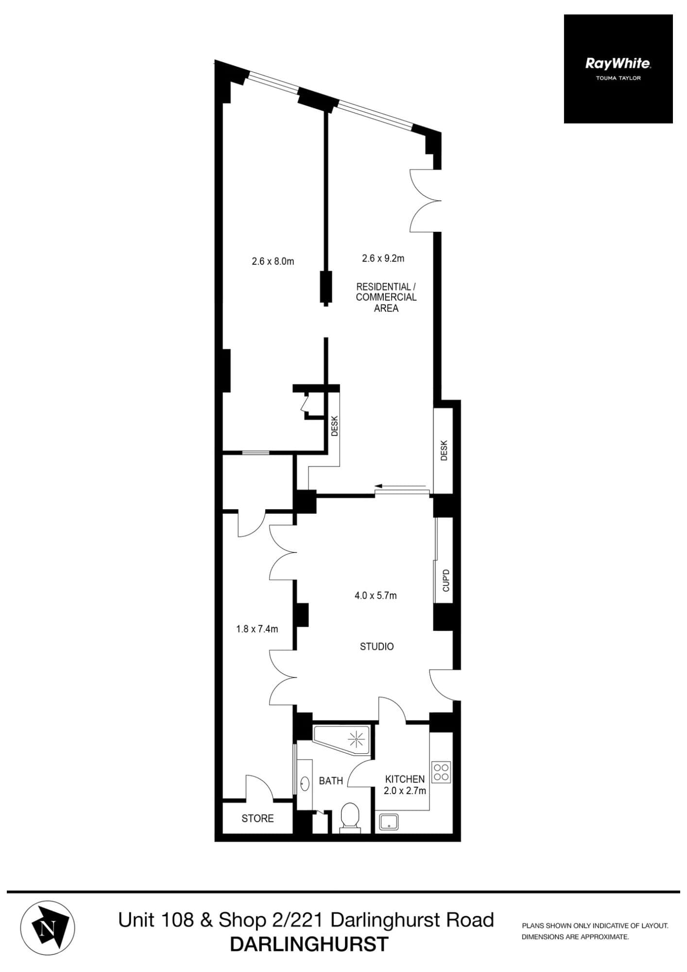 Studio (Unit 108)/Shop (109) 221-223 Darlinghurst Road, Darlinghurst NSW